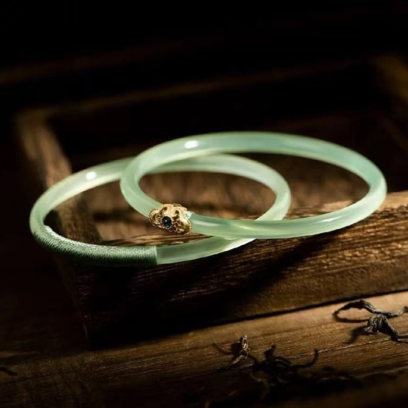 玉髓叮当镯（彩线镯+祥云镯）