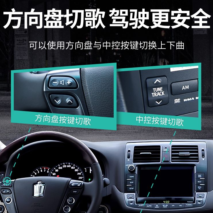 专用十三音乐模块适配USB车载蓝牙接收器皇冠加代半丰田转换器装