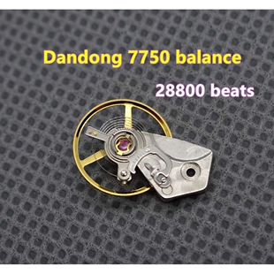 机芯配件 丹东7750摆轮带夹板 28800/21600转7750机芯摆轮夹板