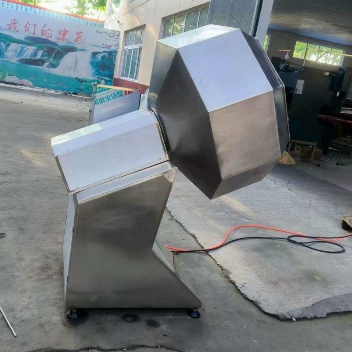 不锈钢雪花鸡柳裹粉机牛板筋上料入味机鸡爪薯片滚筒拌料机