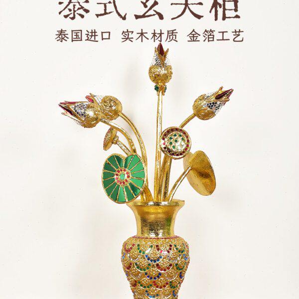 泰式SPA会所摆件美容院装饰品东南亚风格装修小饰品莲花客厅摆设