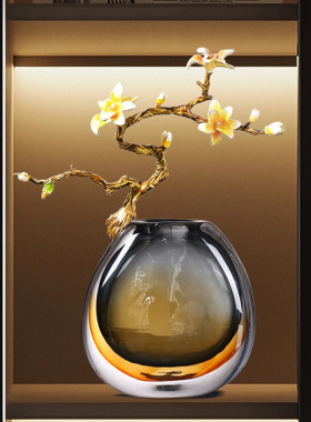 乔迁礼品琉璃花瓶摆件轻奢高级酒柜珐琅彩新家R玄关客厅高端装饰