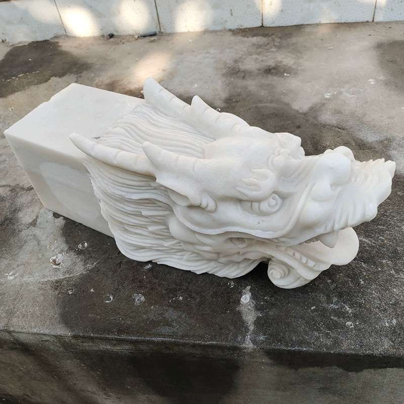 石雕龙头吐水雕刻庭院花园水景墙壁挂出水口景观装饰摆件青石流水