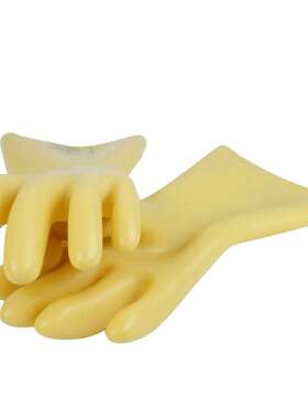 代尔塔GLEO 207001乳胶电工绝缘手套5KV电工带电作业防护劳保