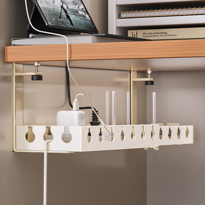 桌下理线器免打孔架槽线路整理盒电D线插座收纳桌面走线神器办公