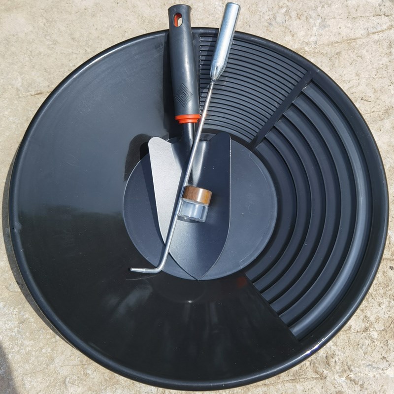 加厚淘金盆工具户外大号38vcm手摇金矿沙金洗金淘金盘淘金工具全