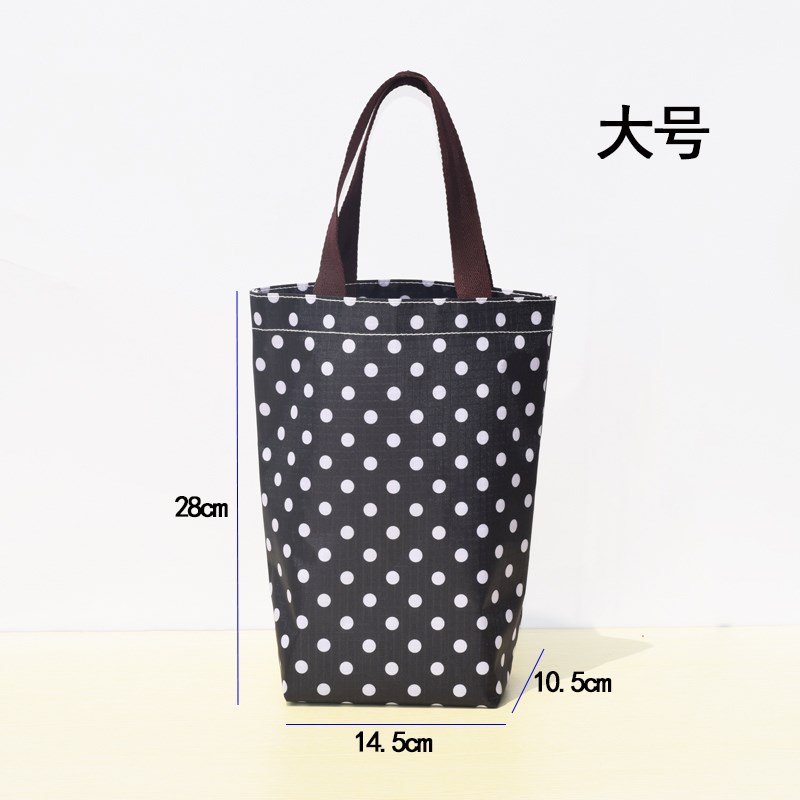 手拎水杯袋子保温杯袋大号放雨伞收纳手提水壶袋印V花卡通饮料拎