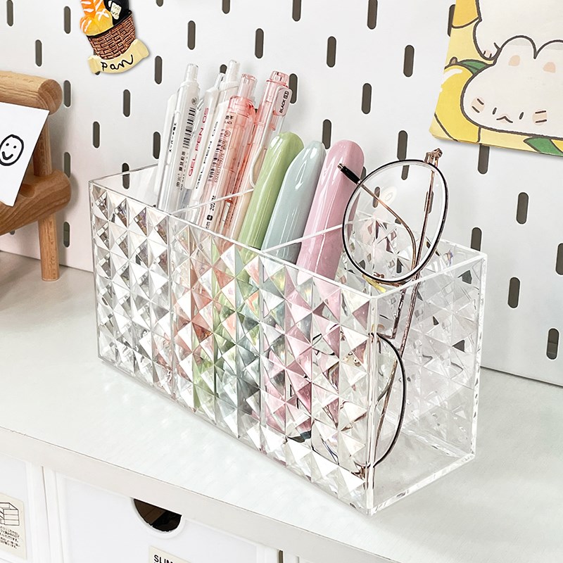 笔筒学生办公室桌面轻奢高级感颜值儿童男女孩学习用品.文具收纳