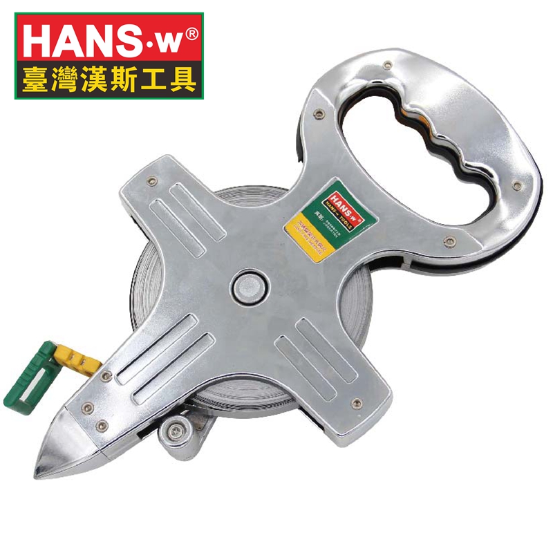 汉斯工具 不锈钢架式钢卷尺 长钢尺 量地尺 30米 50米 X100米钢尺