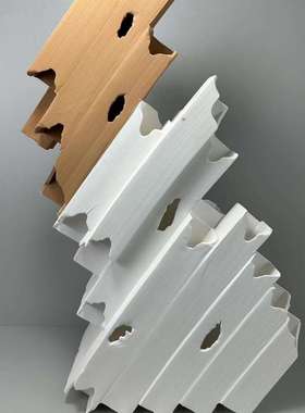 家通简约创意白色方管巢形陶瓷花器样板间售楼处客厅艺术软装摆件