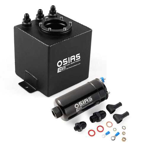 OSIAS新品跨境热销2L黑色钢坯铝燃料缓冲罐 AN6缓冲罐AN6配件油壶