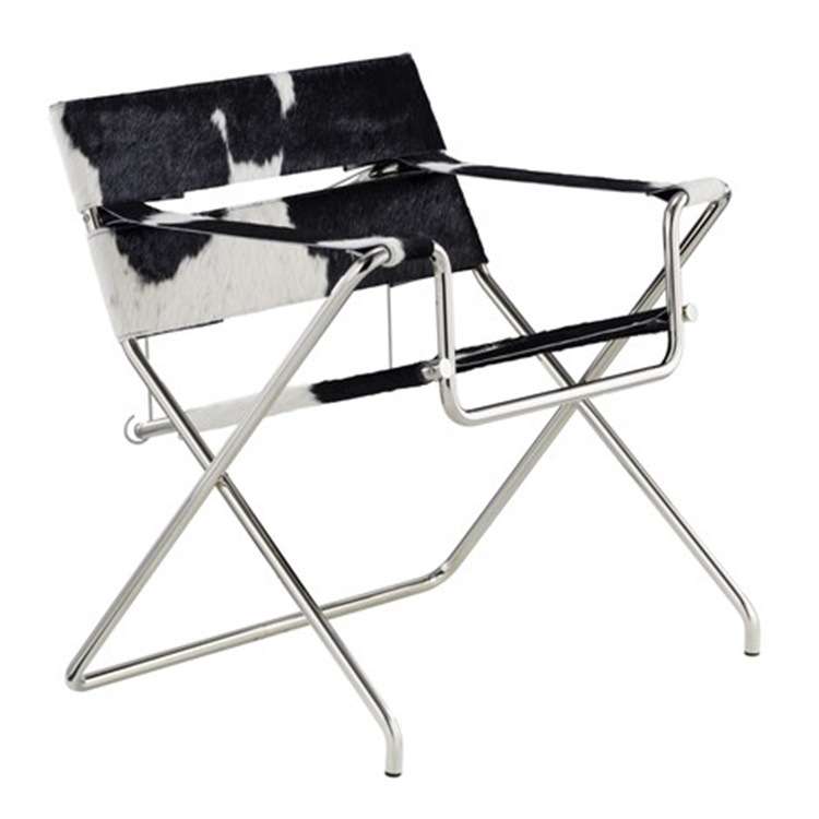 Wassily folding Chair 瓦西里椅折叠设计师不锈钢皮艺休闲躺椅