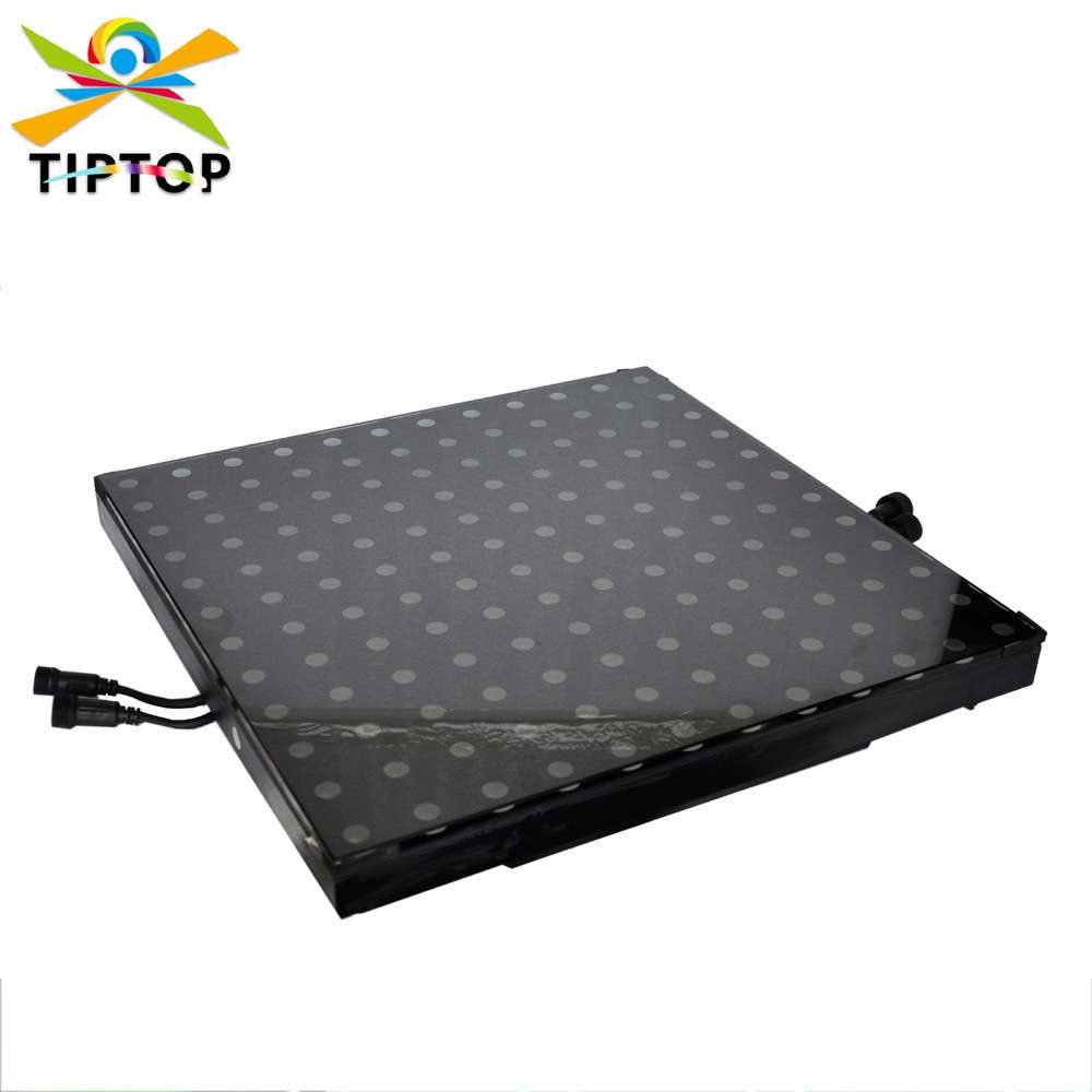 现货LED跳舞地板灯RGB三色光效12x12数码可拼接钢化玻璃地砖灯