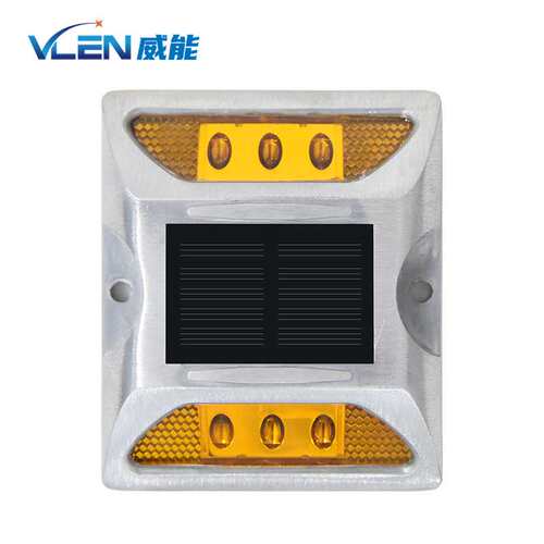 VLEN 太阳能道钉LED灯钉铸铝灯引导警示路标地面凸起闪光灯310368
