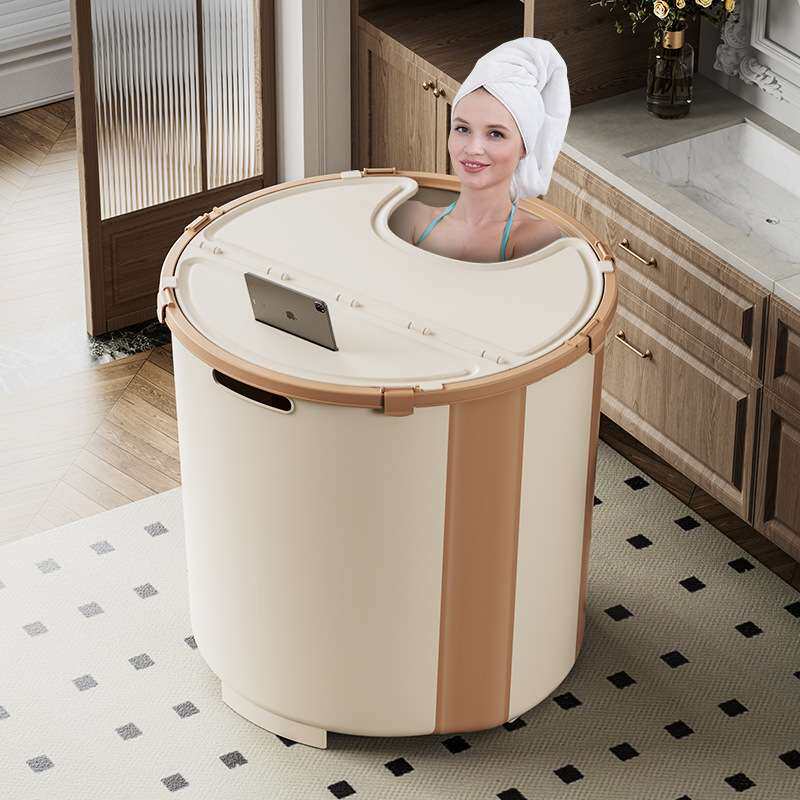 家用免安装浴桶成人浴缸大号洗澡盆儿童洗澡桶可折叠多功能泡澡桶