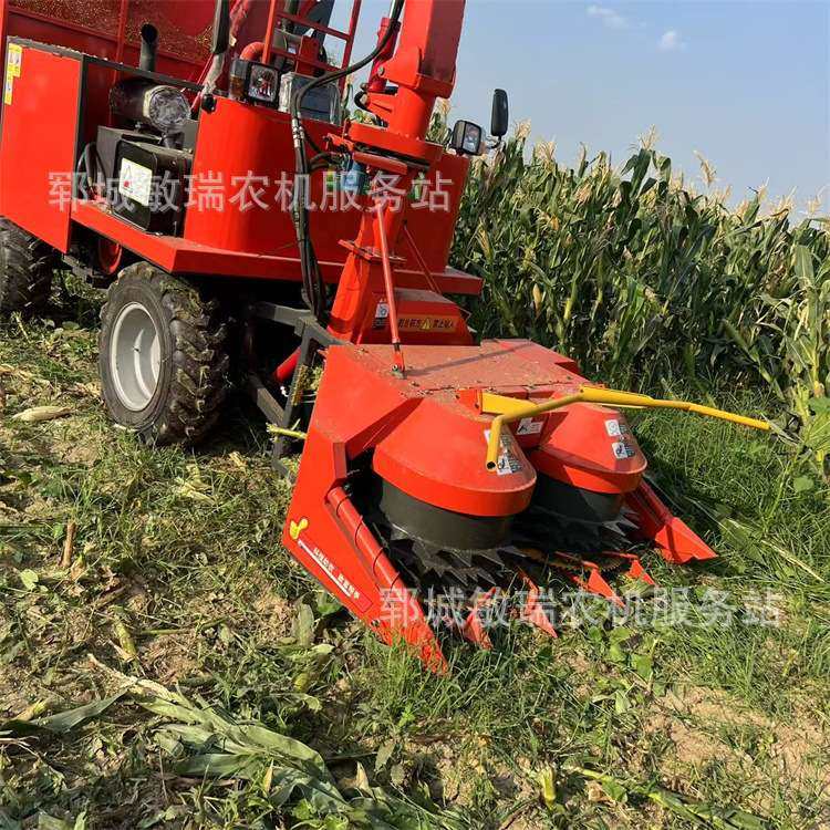 家用型轮式圆盘青储机小型玉米秸秆牧草粉碎收割一体机