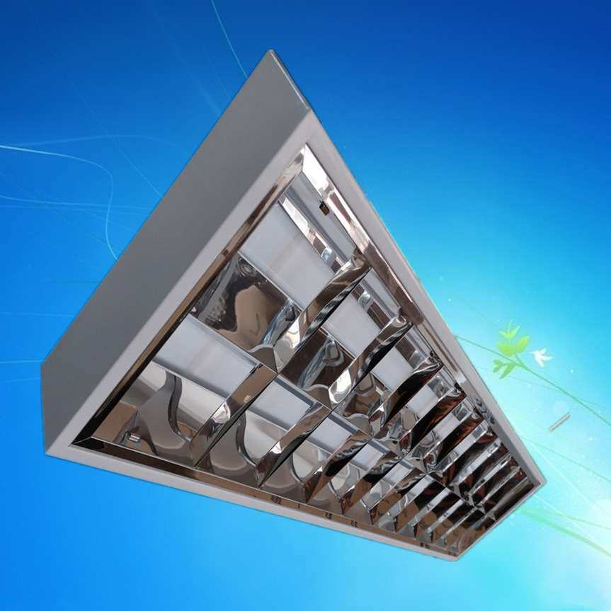 厂家直供 LED灯T8明装格V型栅灯盘吸顶灯300*1200 灯架 LED灯盘