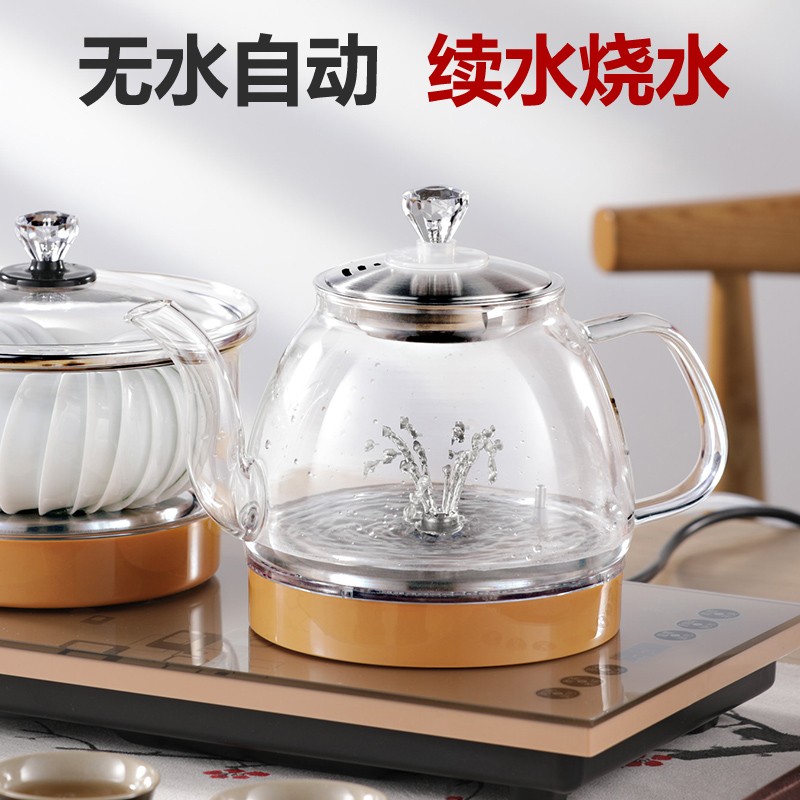 全自动底部上水电热烧水p壶37X23茶台嵌入一体煮茶抽水专用茶炉盘