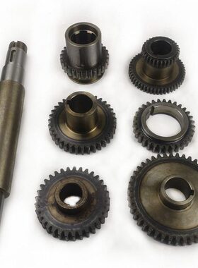 重庆机床厂Y3150E滚齿机配件Y3180H斜齿轮皮带轮轴花键轴皮带轮