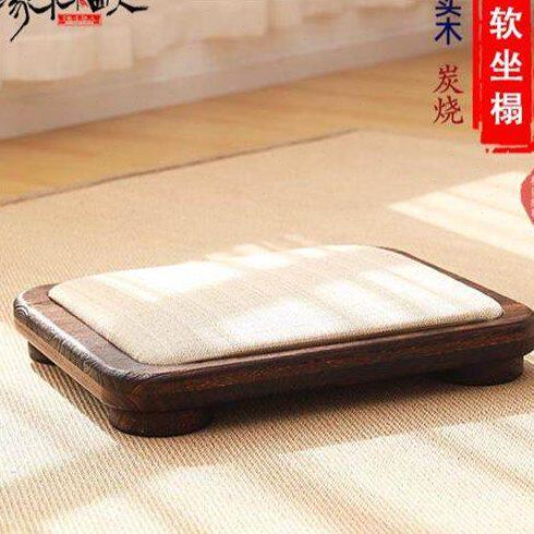 日式烧桐木坐踏实木矮凳矮榻脚踏榻榻米小炕几禅凳飘窗坐榻脚踏凳