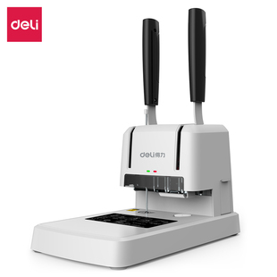 得力3878S会计财务凭证装 y订机办公凭证打孔机打孔钻头铆管热熔装