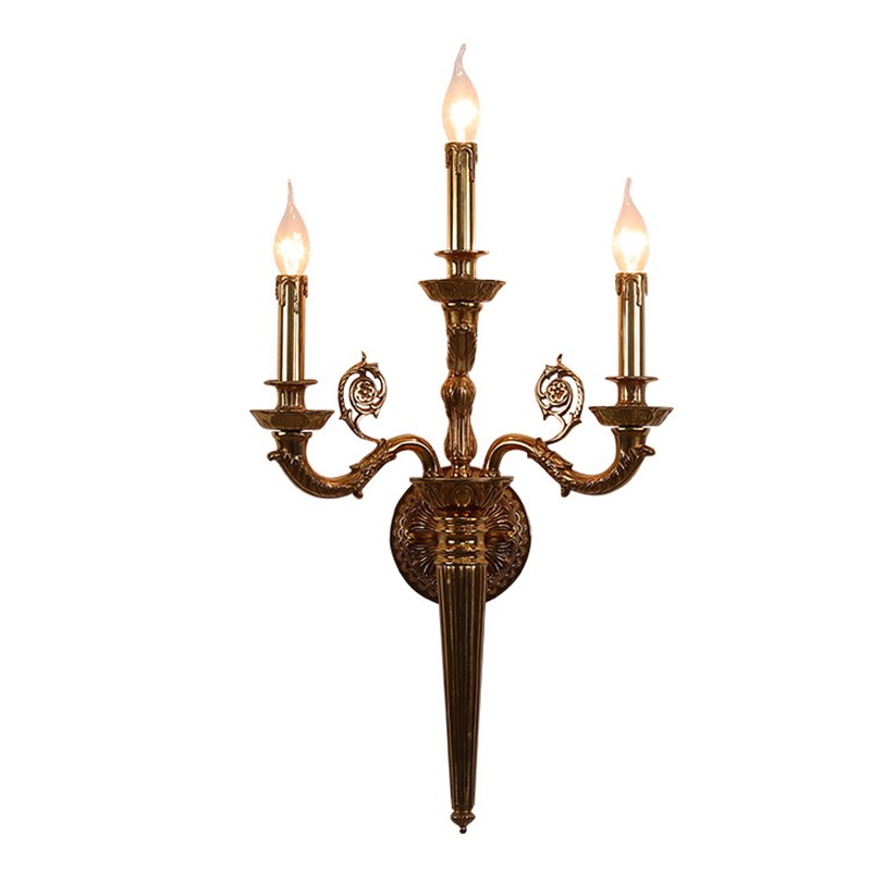 法欧式全铜e壁灯客厅三头门厅走廊楼梯餐厅电视背景墙室内新款灯