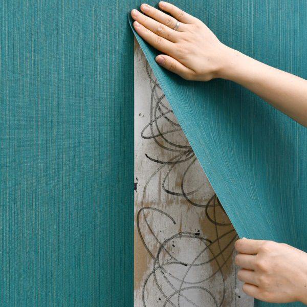 客厅电视背景墙纸自粘防水高档轻奢麻布纹不透底家用卧室翻新壁纸