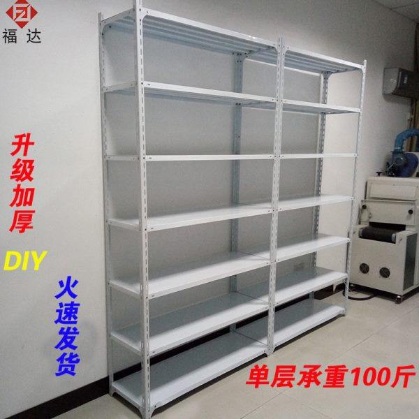 福达货架长80宽20/30/40/50家用置物架组装展示架铁架子角钢货架