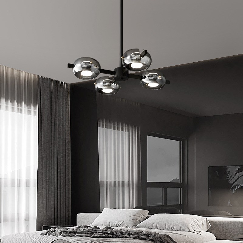 意式极简黑色客厅全铜吸顶灯现代简约轻奢餐N厅创意大气主卧室灯