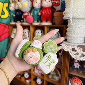 日成品钩节钥匙扣挂件车挂纯手工织女生礼物毛线纪念品创意团子