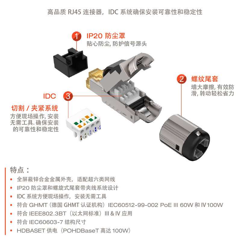 罗科斯通 超六类低延迟网线车数字调音台音频CAT6a千兆网络线 卡