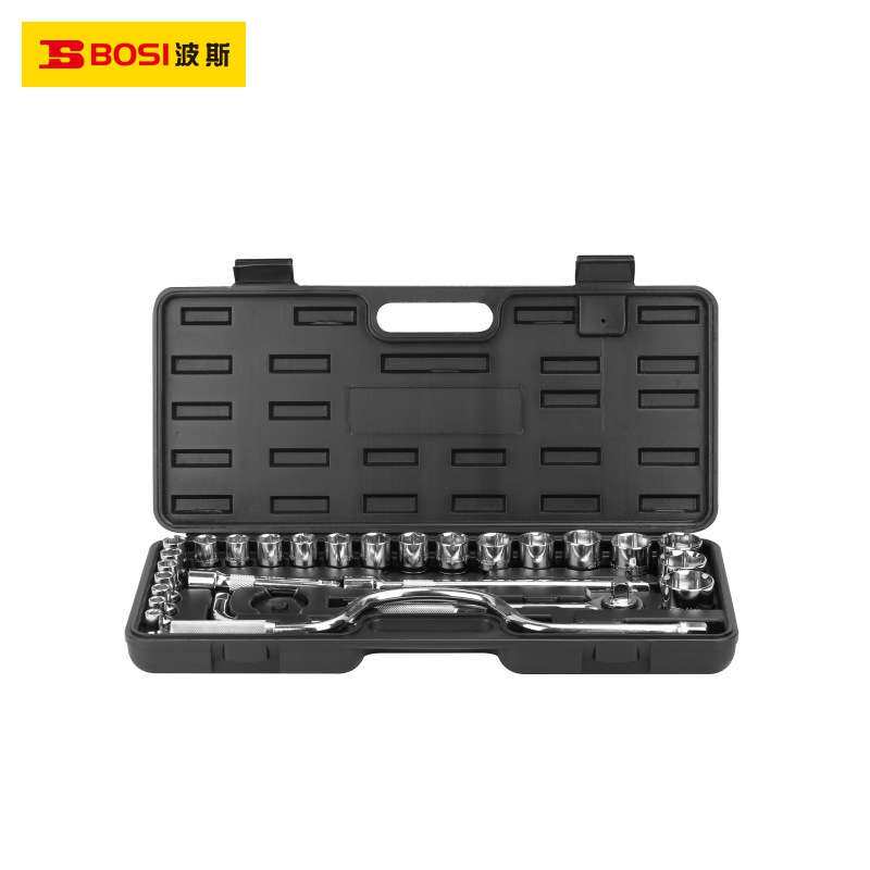 波斯工具28件套12.5mm系列公制套筒组套机修汽修套装BS512028
