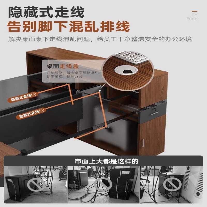 办公职员桌办公桌椅组合工位简约现代办公室老板桌单人桌子员工位