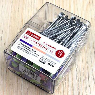 金达日美70117耳扒 100个/瓶装家用便携耳挖个护掏耳勺 不锈钢