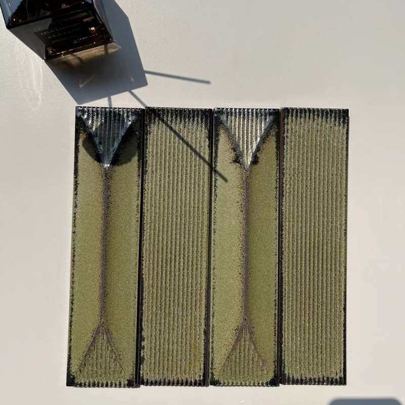 窑变凹凸长条艺术砖 63X252卫生间厨房全瓷亮光凹凸面渐变长条砖