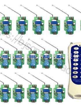 220V380V一拖16路遥控开关1000米大功率三相浇地水泵电机洗车机