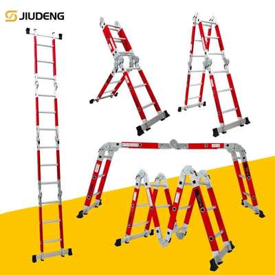 Jiudeng manufacturer's multi-purpose joint fiberglass ladder