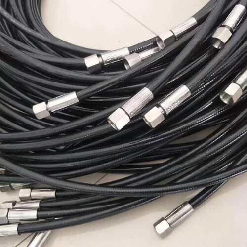 高压胶管总成钢丝编织橡胶管矿用软管工程机械液压油管