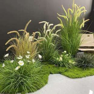 大型仿真狗尾草植物软装造景绿植庭院橱窗样板间仿生芦苇盆栽摆件