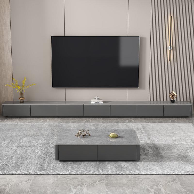 岩板电视柜茶几组合现代简约意式轻奢家用客厅大小户型新款落地柜