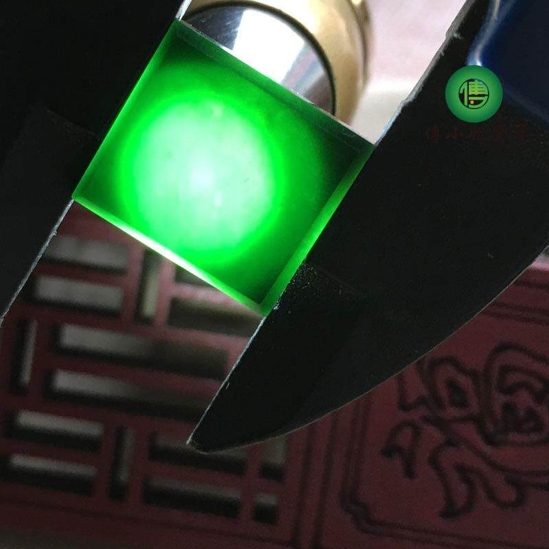 傅小姐翡翠 墨翠戒面,键盘黑,打灯透