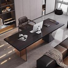 【智能无线充电】意式极简实木书桌现代家用简约客厅书房写字台轻