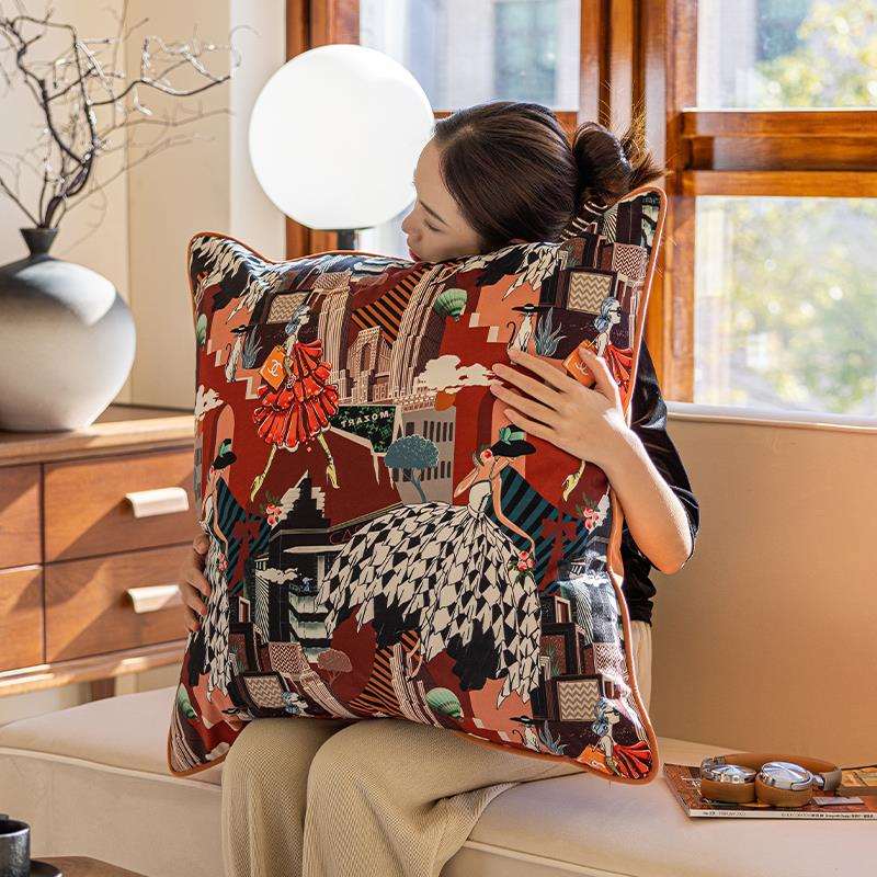 大抱枕沙发客厅轻奢高级高颜值2025新款床头靠垫创意靠枕套不含芯