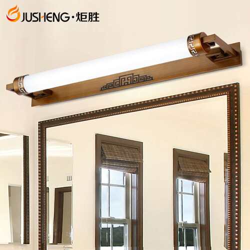 炬胜新中式LED墙壁灯 镜前灯led复古仿铜浴室卫生间化妆台镜柜灯