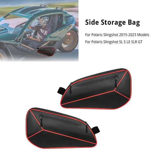 For Polaris Slingshot 2015-2023侧边储物袋双隔间门收纳袋防水