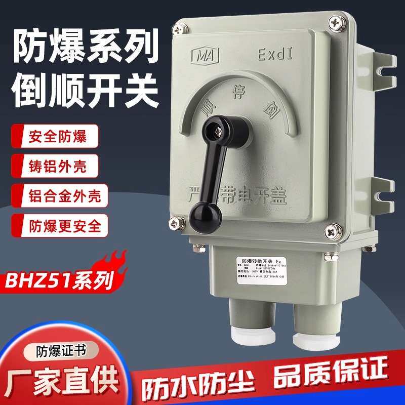 防爆倒顺开关BHZ51三相380V10A 25A 60A63A