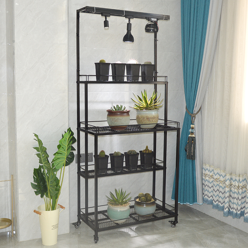 日式块根植物架子室内阳台多y肉花架龟甲龙植龙舌兰摆放架照灯置