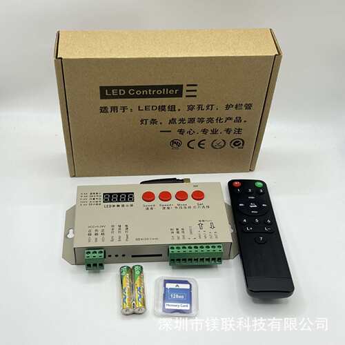 K-1000S 幻彩控制器全彩模组带SD卡RF遥控单路可编程led灯带