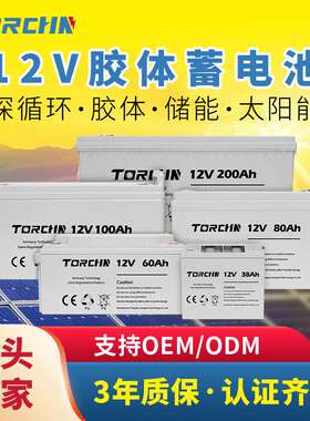 12V24ah-250ah太阳能光伏储能凝胶体铅酸蓄电池Gel solar battery
