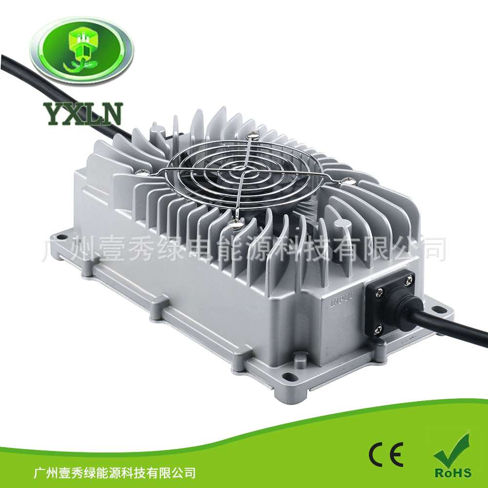 厂家铝壳防水12V25A充电器供12V磷酸铁锂锂电铅酸电池使用
